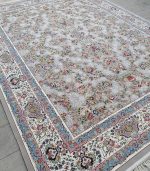 فرش ماشینی ۱۲۰۰ شانه طرح باغ گل تراکم ۳۶۰۰ رنگ فیلی + فیلم - تصویر 6
