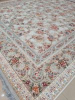 فرش 1200 شانه کاشان طرح بهشت نقره ای 6متری - تصویر 3