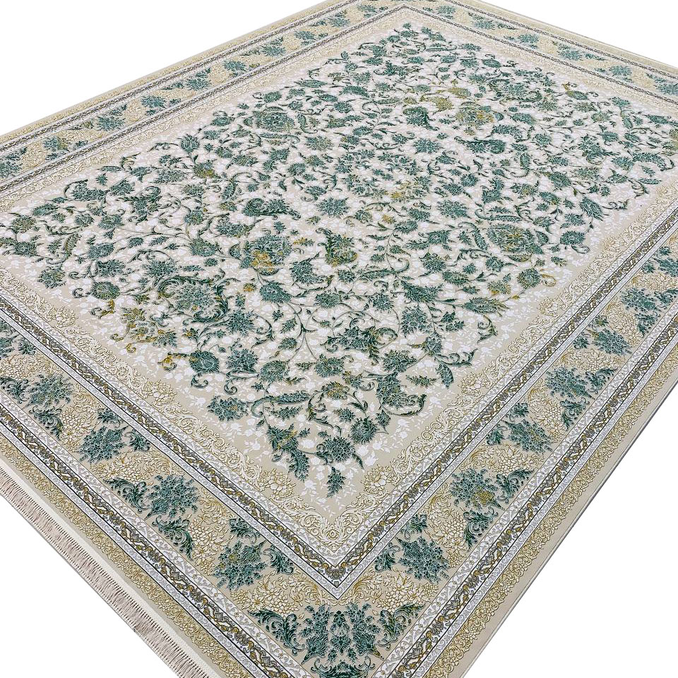 95F2101209-Carpet-1200--sadafi5 فرش ماشینی رویا صدفی - سبز 1200 شانه + فیلم - تصویر 1