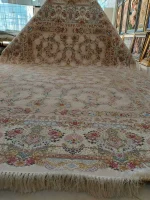 فرش خاتم کرم 1200 شانه ایده ال + فیلم - تصویر 10